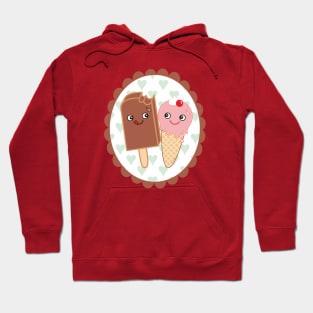 Ice creams in love Hoodie